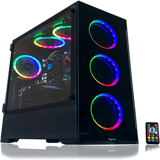 Gaming PC Desktop Computer Intel 3.70GHZ ,16GB Ram,512Gb SSD ,WIFI , RX 580 8GB, WINDOWS 11 , RGB