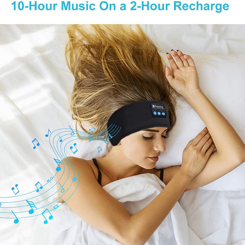 Wireless Bluetooth Sleeping Headphones Headband Thin Soft Elastic Comfortable Music Ear Phones Eye Mask for Side Sleeper Sports