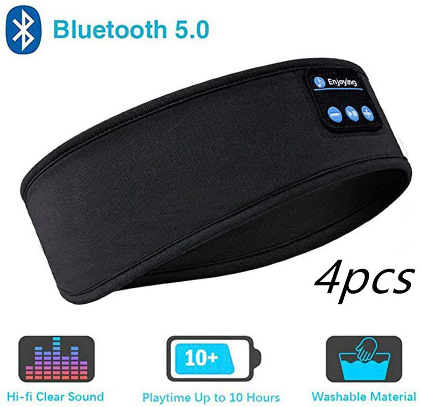 Wireless Bluetooth Sleeping Headphones Headband Thin Soft Elastic Comfortable Music Ear Phones Eye Mask for Side Sleeper Sports