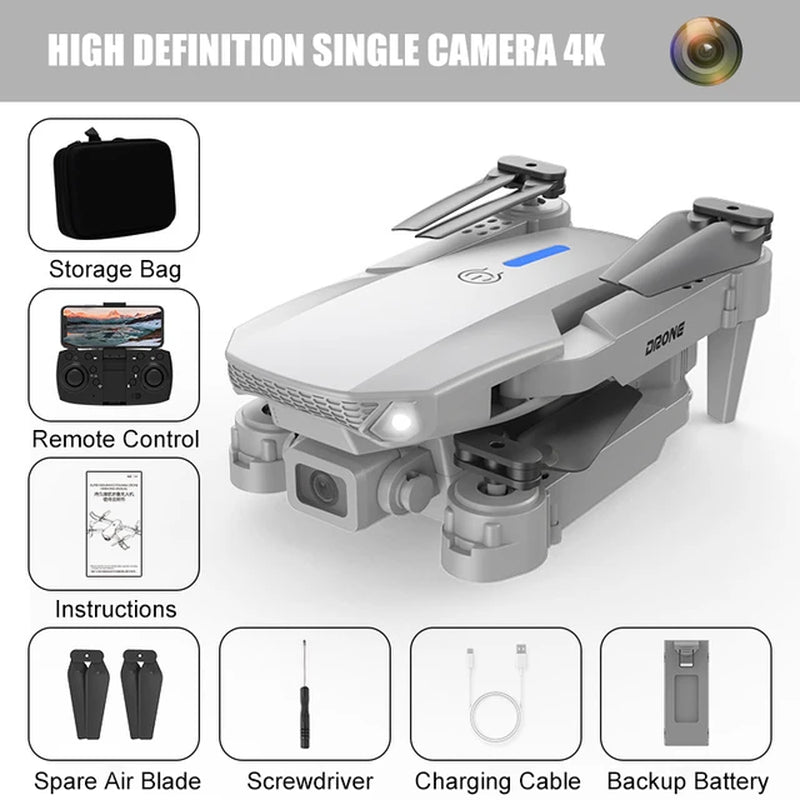 K10 Max/E88 Drone 4K Optical Flow Positioning High-Definition Three Camera Professional Aerial Photography Foldable Quadcopter