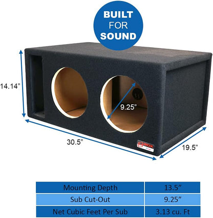 10DQVDD Dual 10" Vented Enclosure Certified for Digital Desgins 500, 1000, 1500, 2500 & 3500 Series Subwoofers